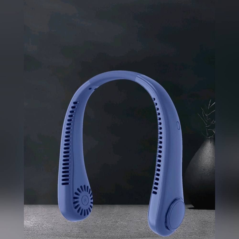 NEW Blue Rechargeable Neck Fan